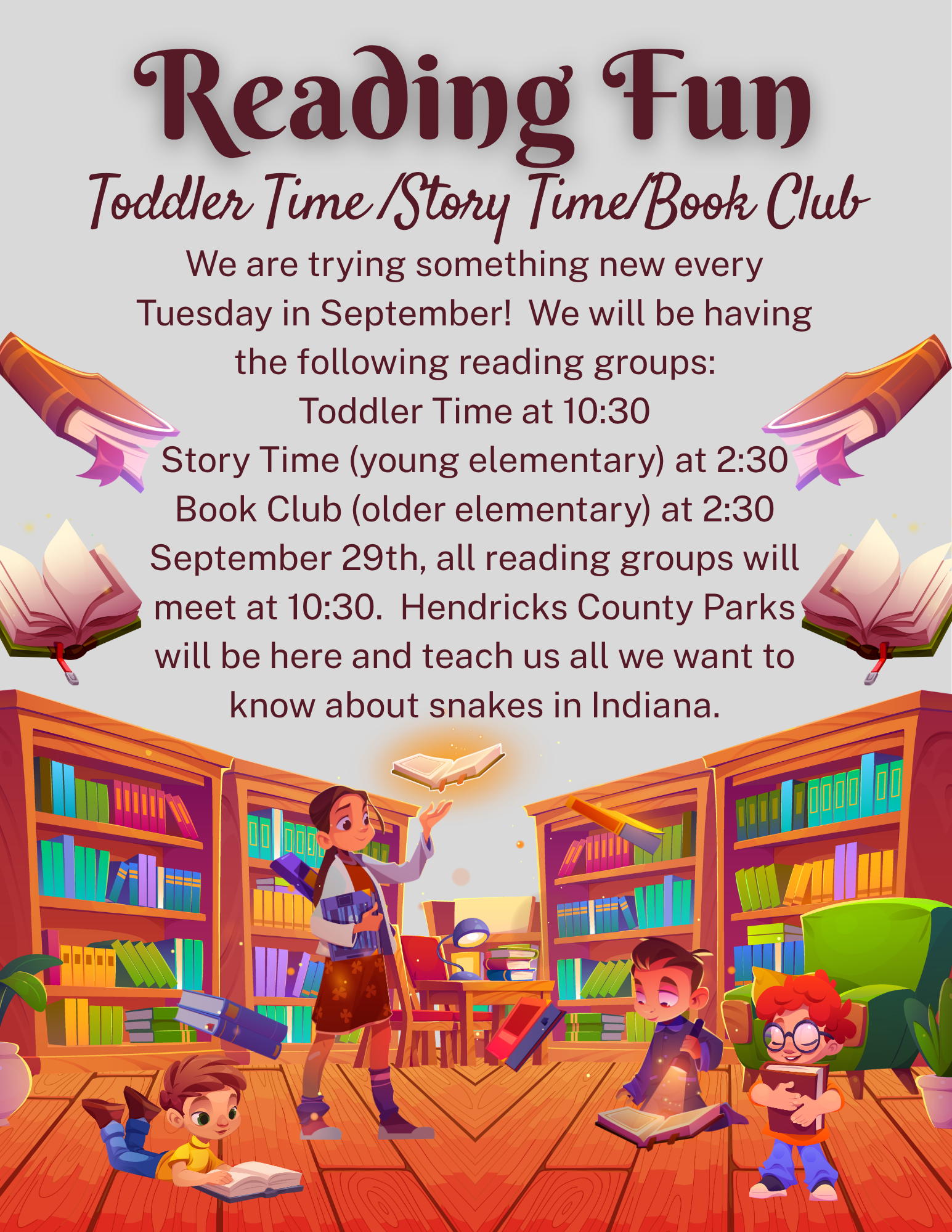 September Children’s Book Groups